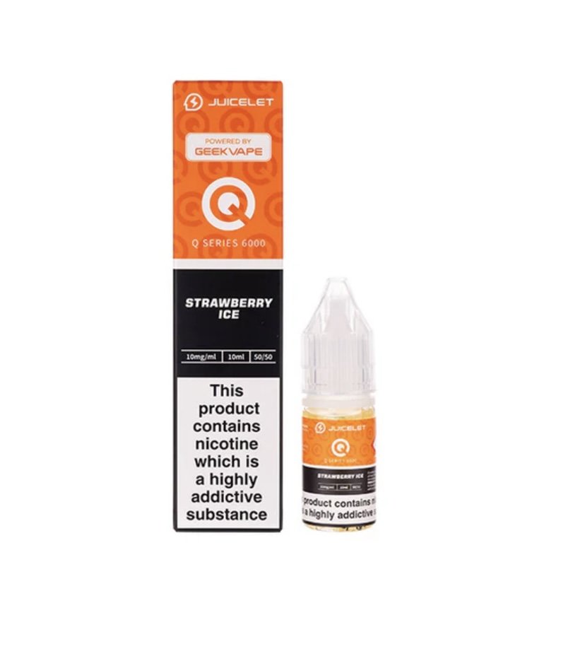 Strawberry Ice Q Series 6000 Nic Salt E-Liquid by Juicelet