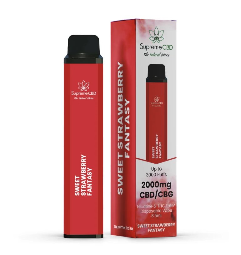CBD Disposable Vape – Sweet Strawberry Fantasy (2000mg)