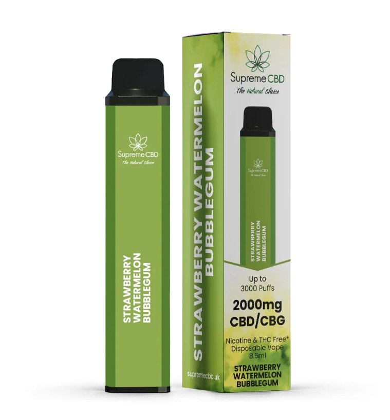 CBD Disposable Vape – Strawberry Watermelon Bubblegum (2000mg)