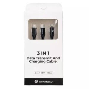 VAPORESSO 3 IN 1 DATA TRANSMIT & CHARGING CABLE