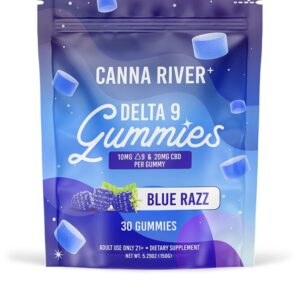 DELTA 9 THC GUMMIES WITH CBD – BLUE RAZZ – CANNA RIVER