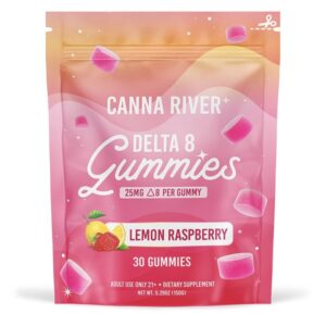 DELTA 8 THC GUMMIES – LEMON RASPBERRY – CANNA RIVER