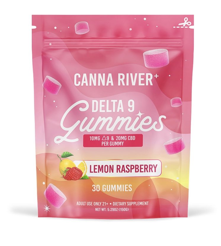 DELTA 9 THC GUMMIES WITH CBD – LEMON RASPBERRY – CANNA RIVER