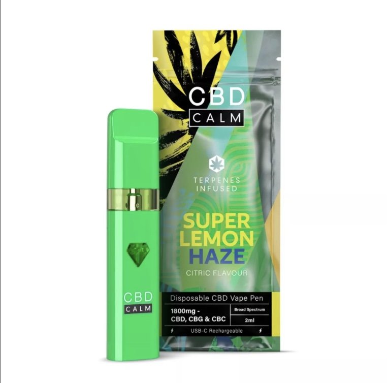Super Lemon Haze – CBD Terpenes 1800mg Disposable Vape | CBD Calm