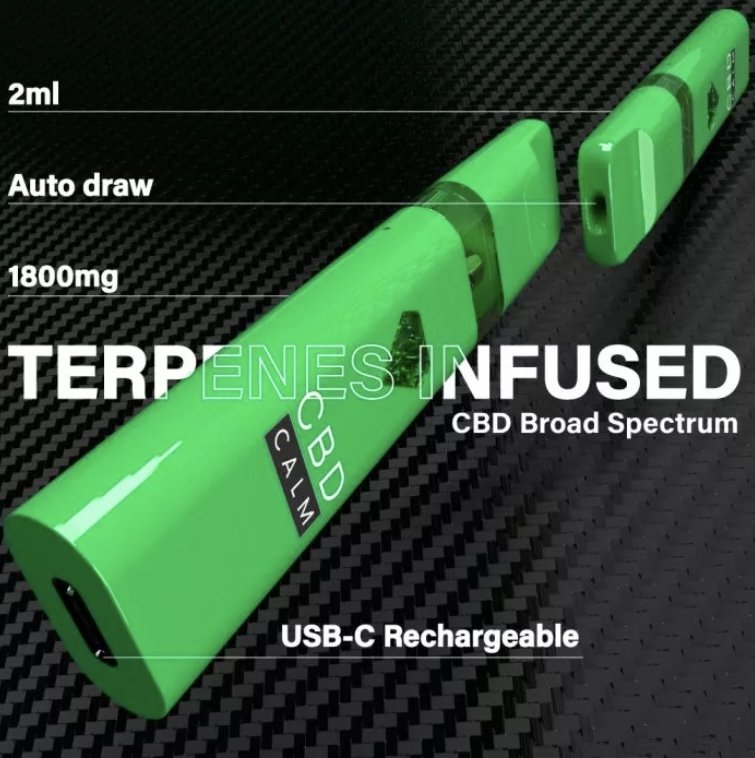 Super Lemon Haze – CBD Terpenes 1800mg Disposable Vape | CBD Calm - Image 2