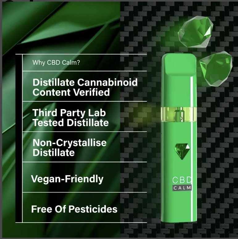 Super Lemon Haze – CBD Terpenes 1800mg Disposable Vape | CBD Calm - Image 3