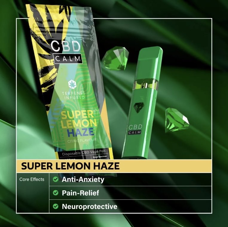 Super Lemon Haze – CBD Terpenes 1800mg Disposable Vape | CBD Calm - Image 5